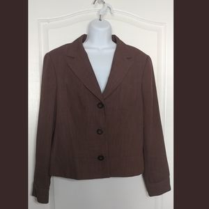 Emma James lined chocolate brown long skirt suit